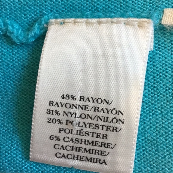 Ann Taylor gorgeous turquoise sweater - Picture 2 of 3